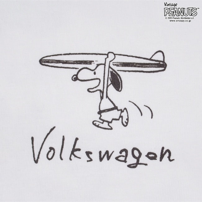 スヌーピー ピーナッツ フォルクスワーゲン Tシャツ キッズ 子供 半袖 トップス コラボ SNOOPY PEANUTS VOLKSWAGEN svw6532-403