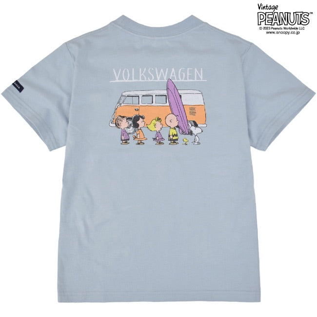 スヌーピー ピーナッツ フォルクスワーゲン Tシャツ キッズ 子供 半袖 トップス コラボ SNOOPY PEANUTS VOLKSWAGEN svw6532-404