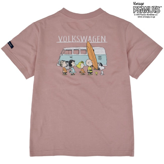 スヌーピー ピーナッツ フォルクスワーゲン Tシャツ キッズ 子供 半袖 トップス コラボ SNOOPY PEANUTS VOLKSWAGEN svw6532-404