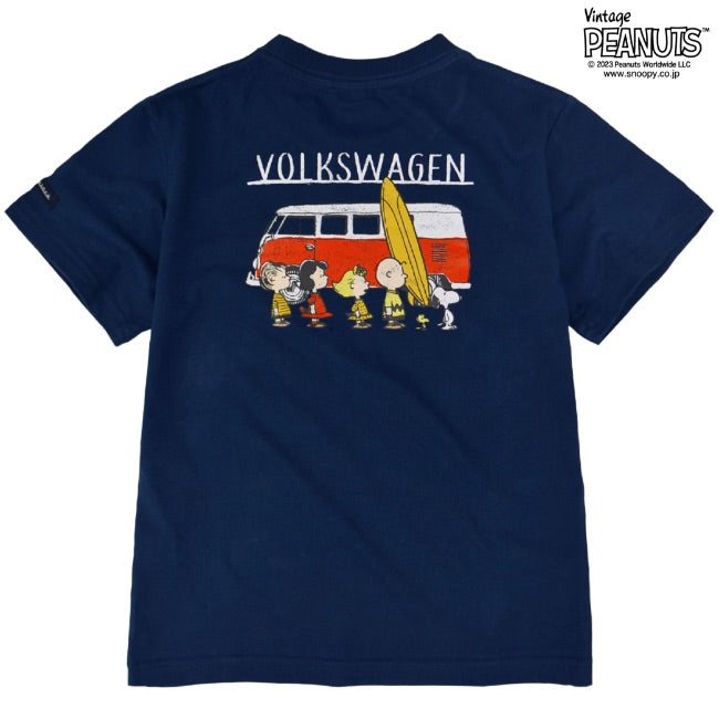 スヌーピー ピーナッツ フォルクスワーゲン Tシャツ キッズ 子供 半袖 トップス コラボ SNOOPY PEANUTS VOLKSWAGEN svw6532-404