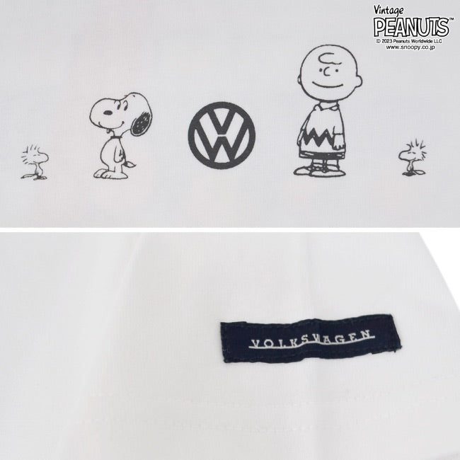 スヌーピー ピーナッツ フォルクスワーゲン Tシャツ キッズ 子供 半袖 トップス コラボ SNOOPY PEANUTS VOLKSWAGEN svw6532-404