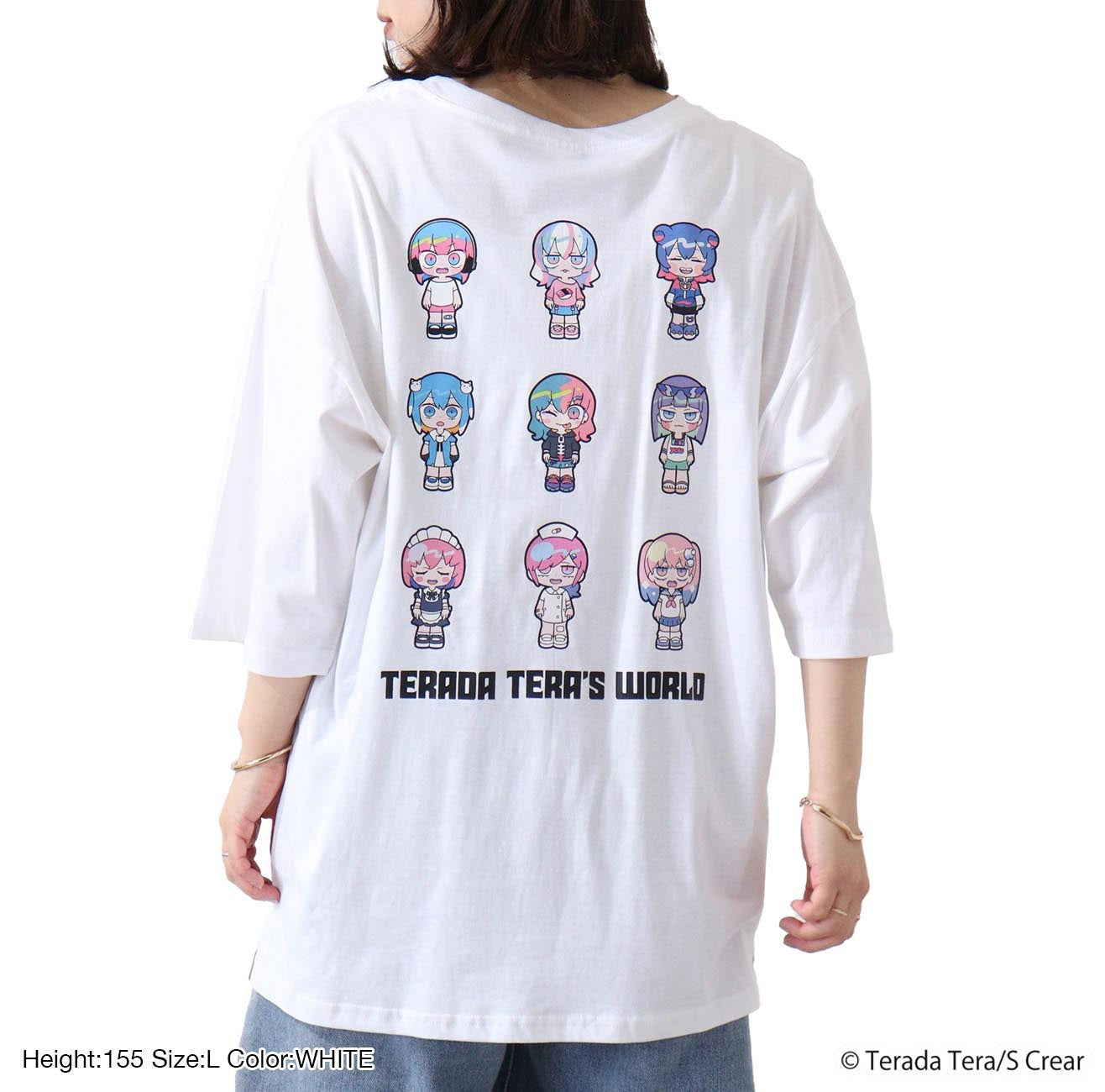 寺田てら Tシャツ トップス イラスト ビックT 半袖 オーバーサイズ クリエイター イラストレーター tt1132-394