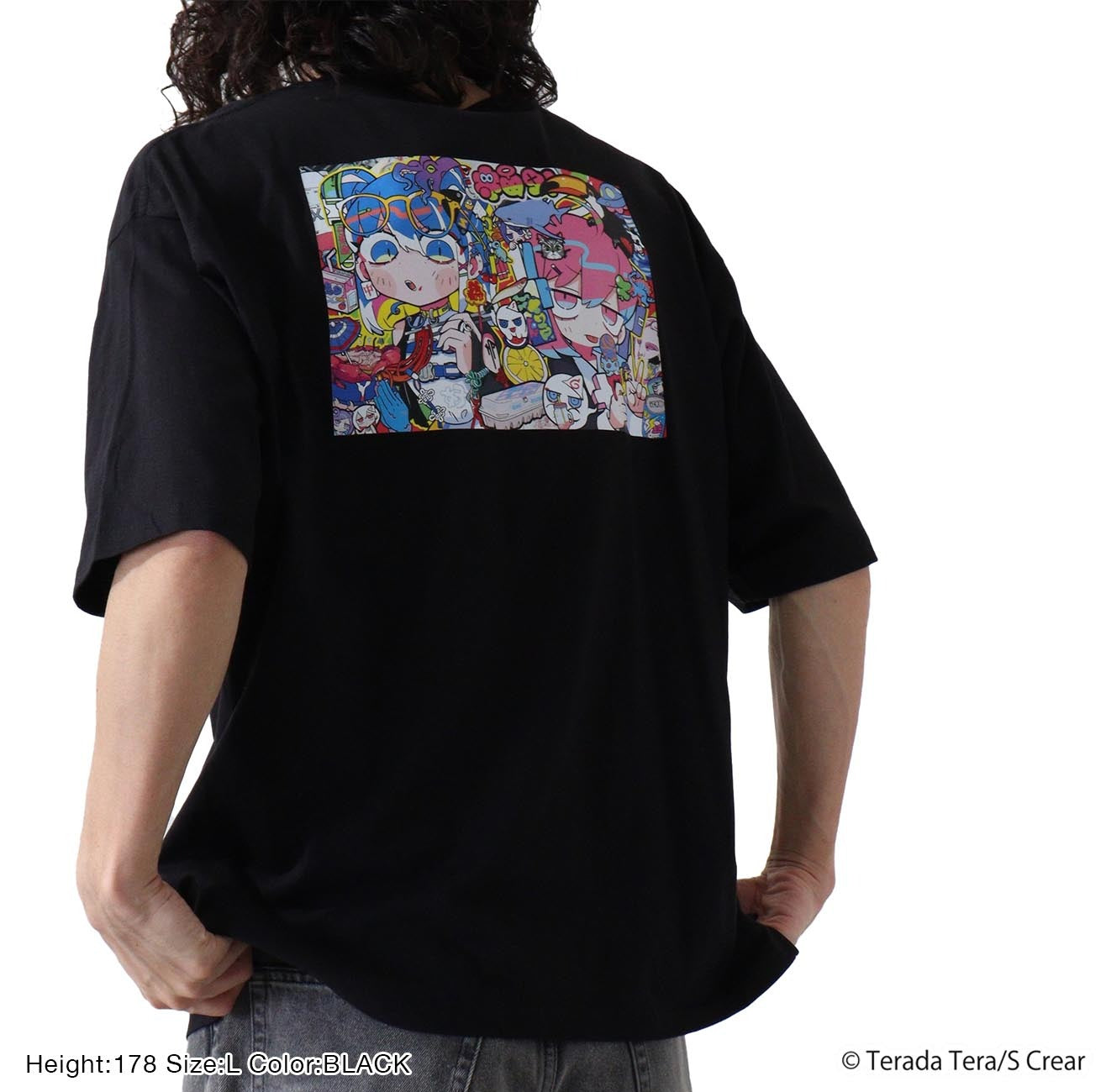 寺田てら Tシャツ イラスト ビックT 半袖 オーバーサイズ クリエイター イラストレーター tt1132-395