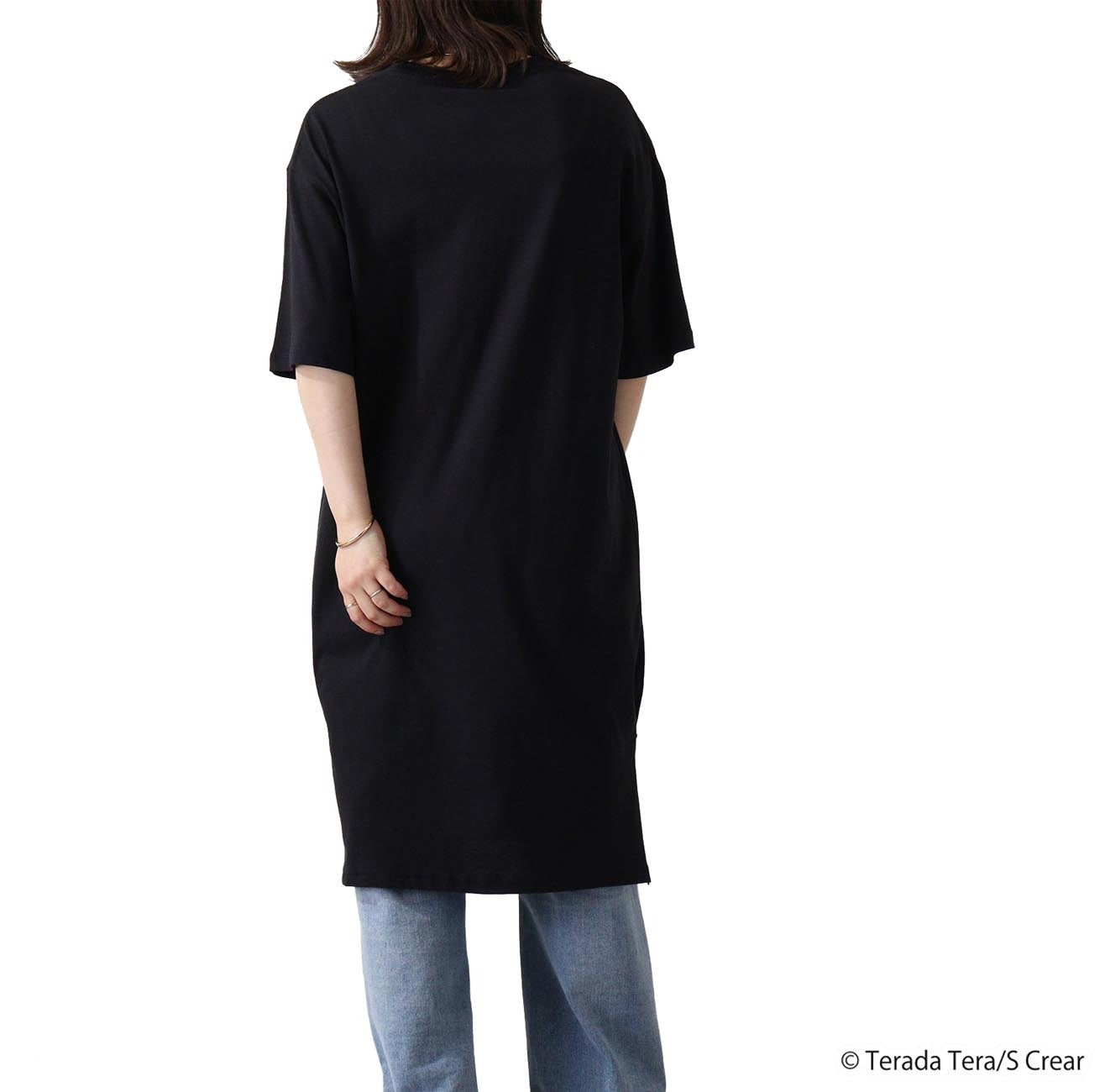 寺田てら Tシャツ トップス イラスト スーパービックT 半袖 オーバーサイズ クリエイター イラストレーター tt1132-397