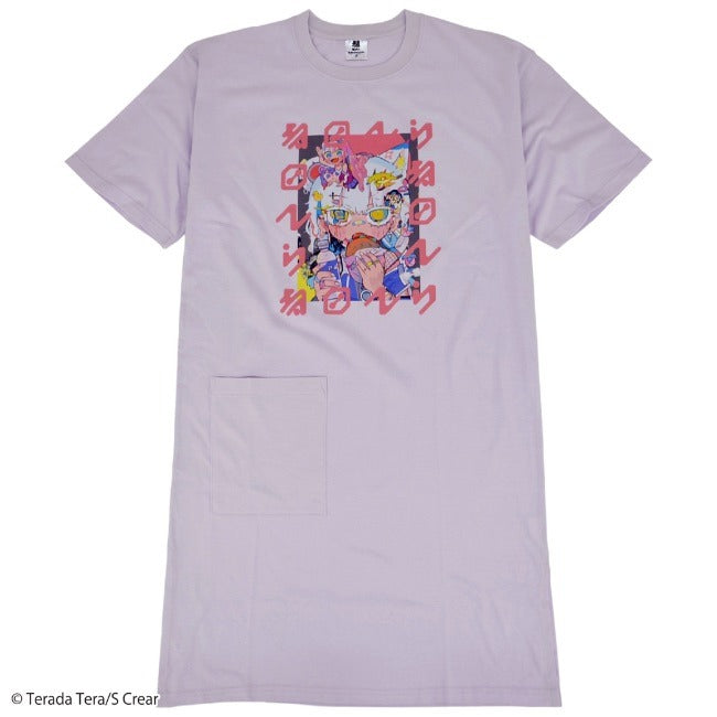 寺田てら Tシャツ トップス イラスト スーパービックT 半袖 オーバーサイズ クリエイター イラストレーター tt1132-397