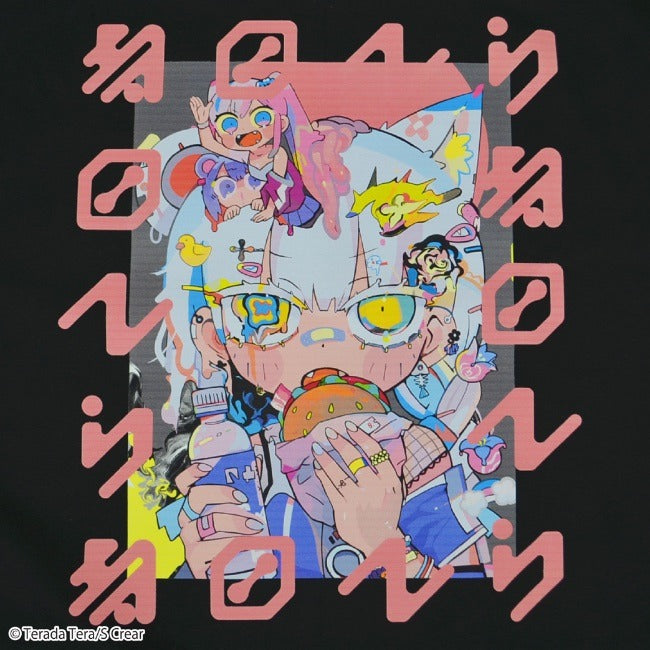 寺田てら Tシャツ トップス イラスト スーパービックT 半袖 オーバーサイズ クリエイター イラストレーター tt1132-397