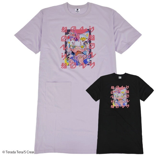寺田てら Tシャツ トップス イラスト スーパービックT 半袖 オーバーサイズ クリエイター イラストレーター tt1132-397