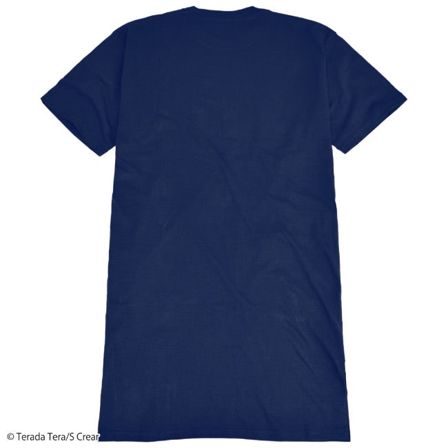 寺田てら Tシャツ イラスト スーパービックT 半袖 オーバーサイズ クリエイター イラストレーター tt1132-399-navy