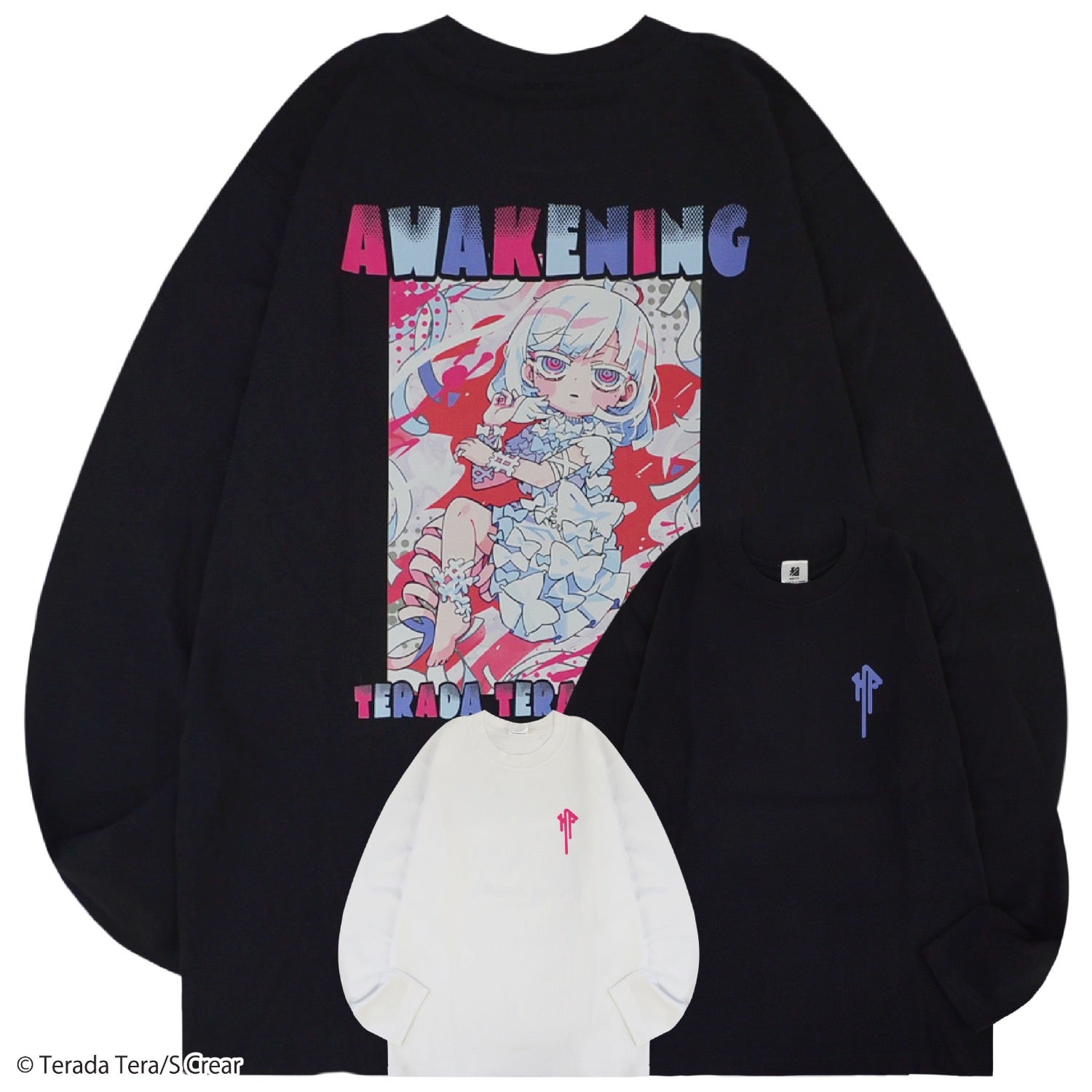 寺田てら Tシャツ ロンT プリント トップス 長袖 tt1243-98