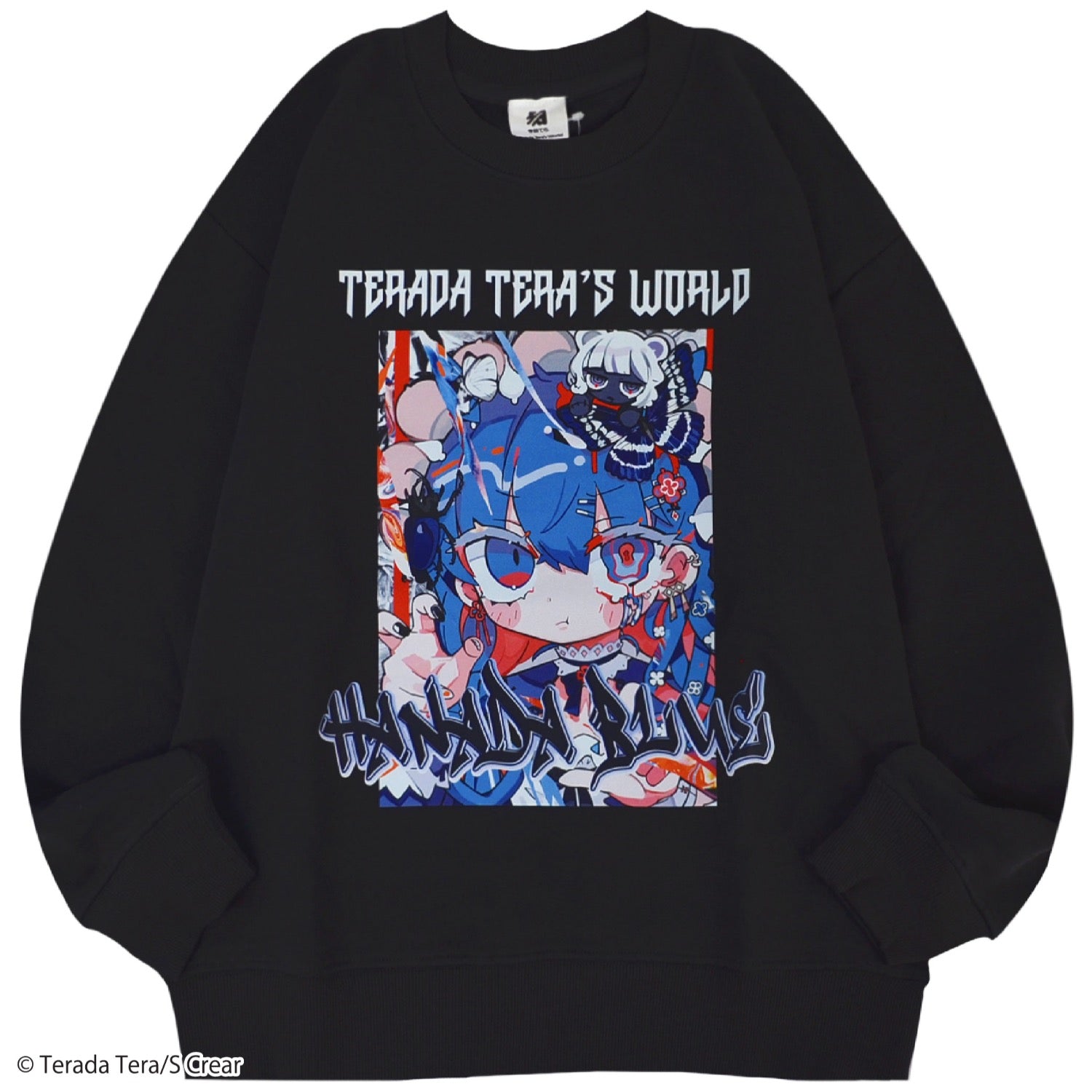 寺田てら 裏毛トレーナー スウェット プリント トップス tt1343-99