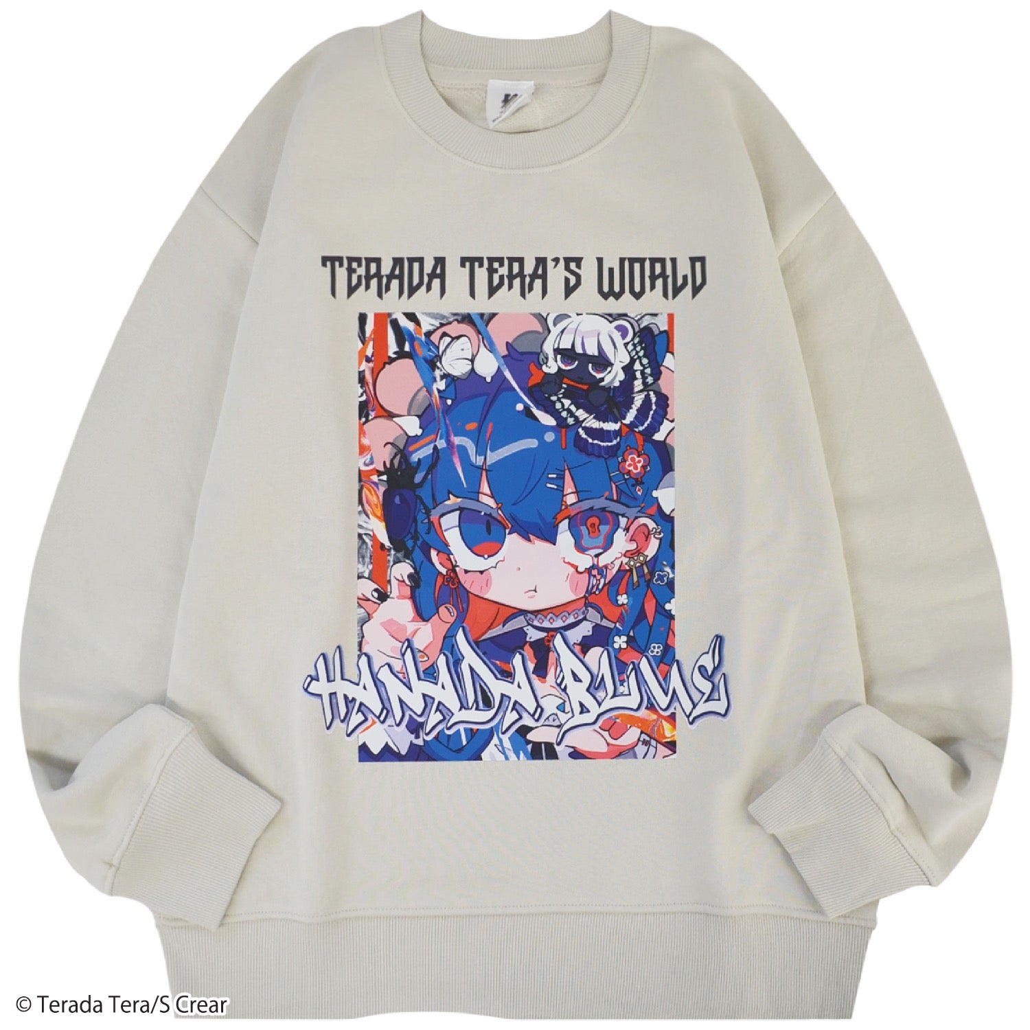 寺田てら 裏毛トレーナー スウェット プリント トップス tt1343-99