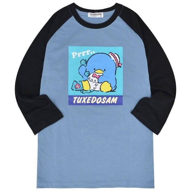タキシードサム Tシャツ 長袖 ロンT 七分袖 ラグラン サンリオ キャラクターズ プリント メンズ レディース tx1243-27