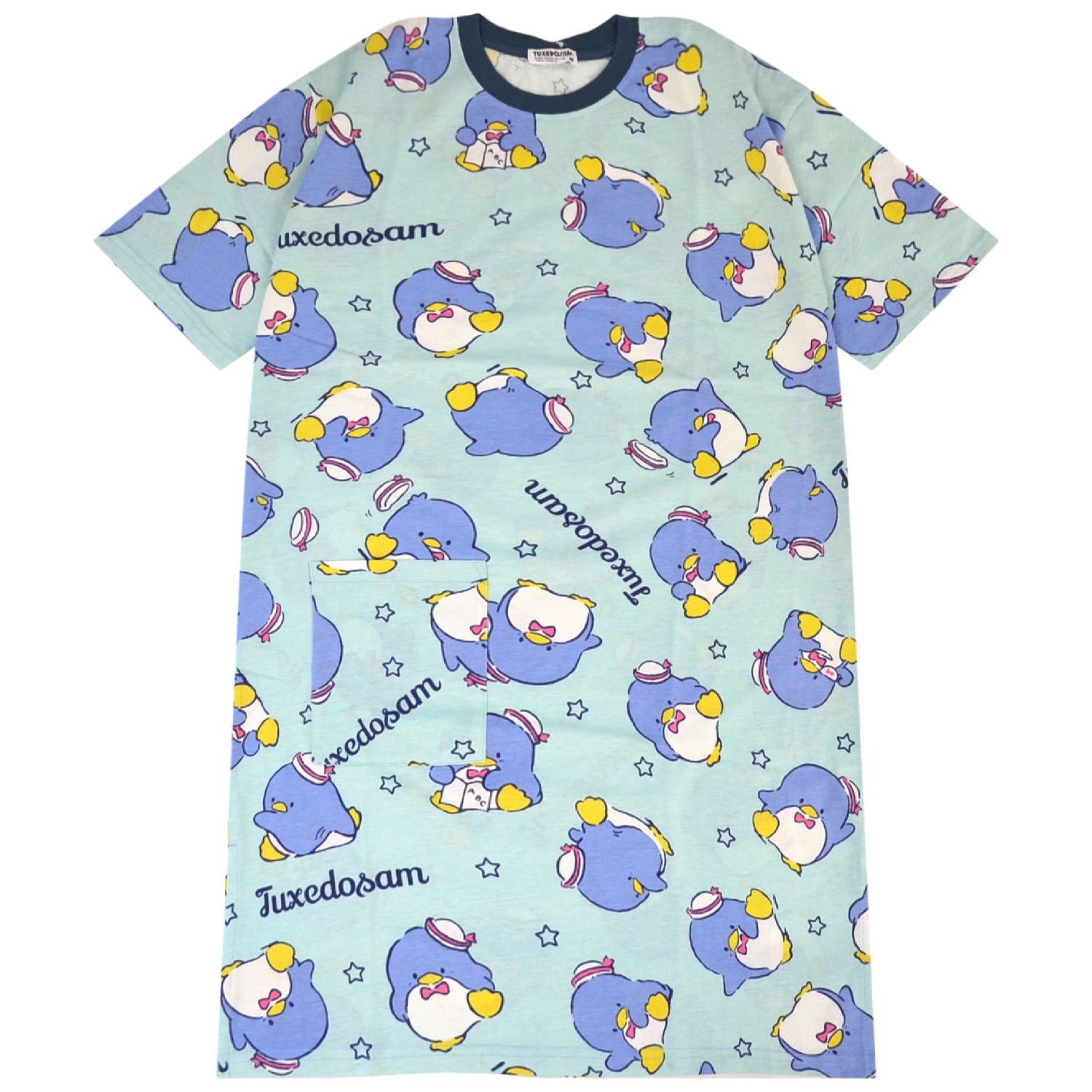 タキシードサム Tシャツ ワンピース 半袖 総柄 部屋着 ルームウェア サンリオ キャラクターズ レディース tx1752-257