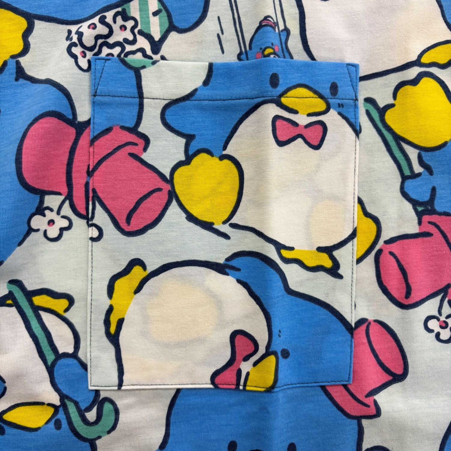 タキシードサム 半袖 スーパービッグ Tシャツ 総柄 プリント トップス ワンピース 天竺 メンズ レディース サンリオ キャラクターズ 夏 tx1762-61