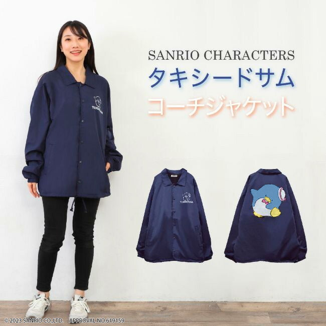 タキシードサム コーチ ジャケット スポーツ プリント ネイビー ユニセックスサイズ 羽織 秋 冬 春 スポーツ イベント 観戦 メンズ レディース tx1803-536