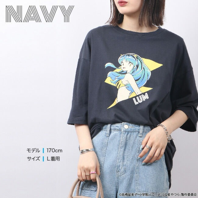 うる星やつら ラムちゃん 小学館 アニメ 漫画 Tシャツ ビックシルエット 半袖 トップス プリント uy1132-320