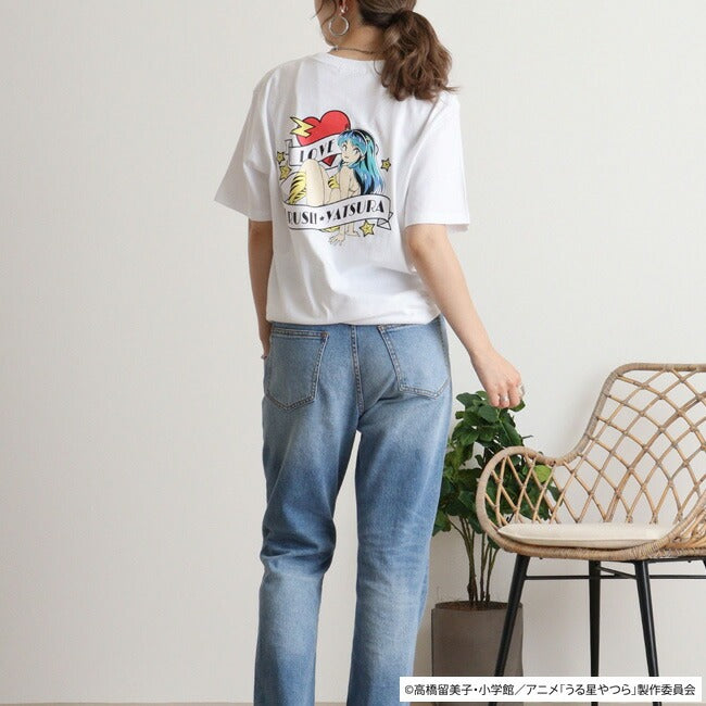 うる星やつら Tシャツ 半袖 トップス プリント 刺繍 ラムちゃん 小学館 漫画 アニメ キャラクター uy1142-11