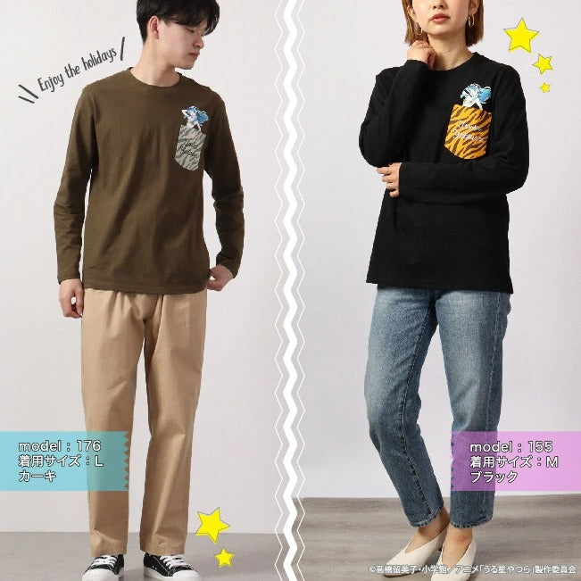 うる星やつら Tシャツ ロンT 長袖 アニメ 小学館 ラムちゃん 虎柄 刺繍 プリント uy1223-722