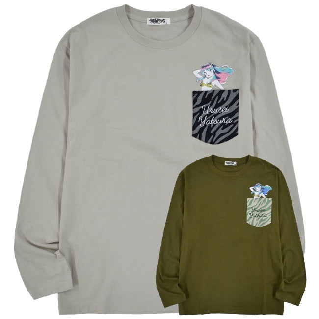 うる星やつら Tシャツ ロンT 長袖 アニメ 小学館 ラムちゃん 虎柄 刺繍 プリント uy1223-722