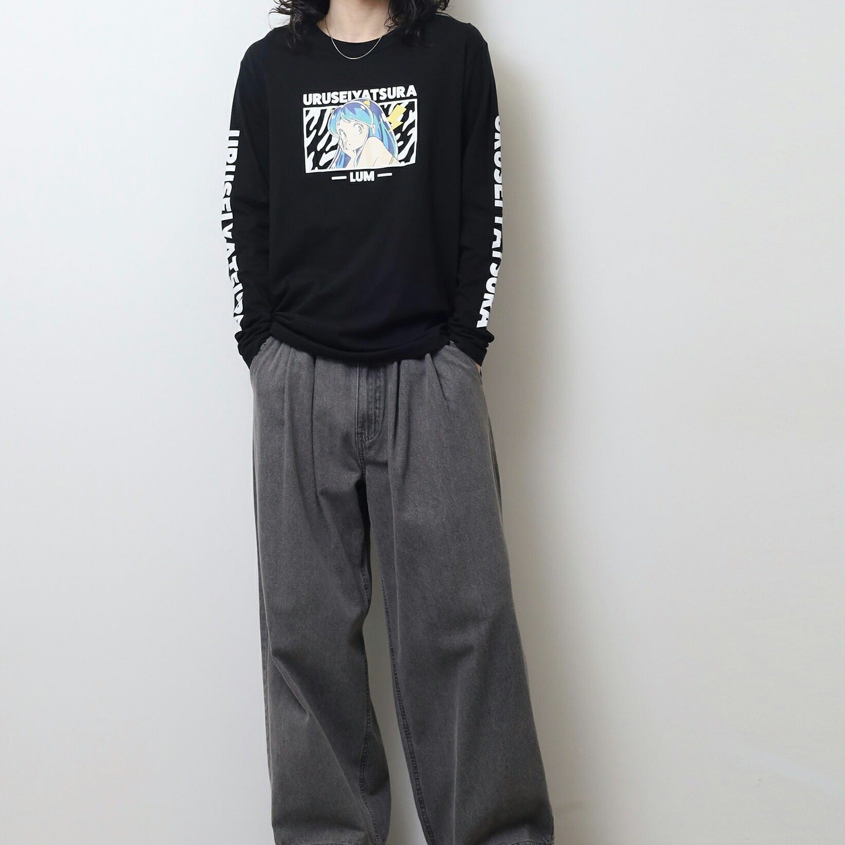 うる星やつら Tシャツ ロンT 長袖 トップス ラムちゃん 漫画 アニメ キャラクター 春 秋 uy1251-12
