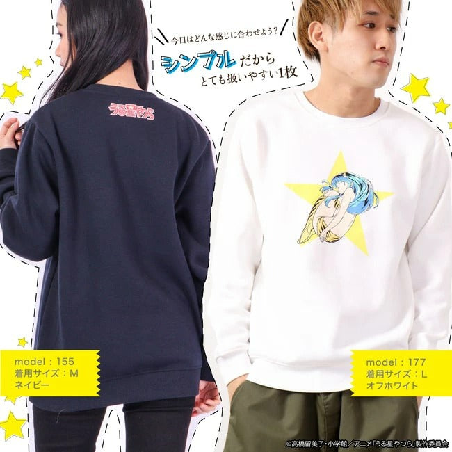 うる星やつら トレーナー 小学館 裏起毛 スウェット 長袖 ラムちゃん アニメ 漫画 プリント M L LL uy1324-723