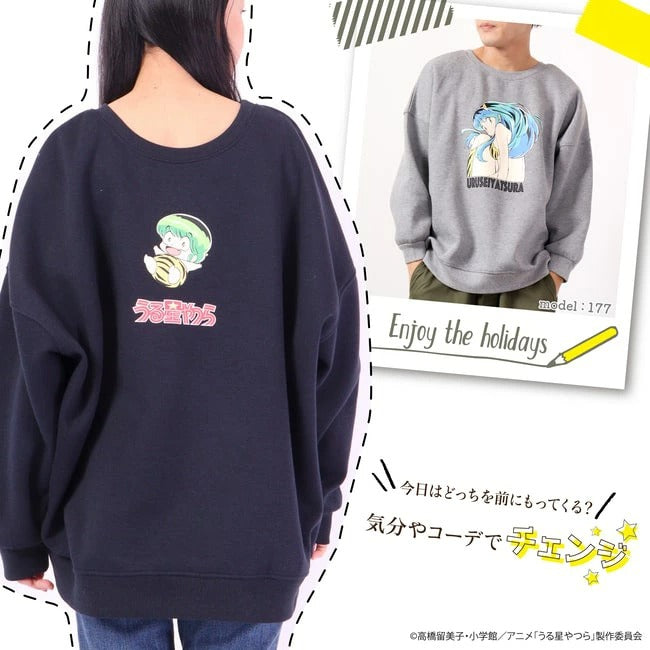 うる星やつら 小学館 ラムちゃん テンちゃん トレーナー 裏起毛 トレーナー スウェット リバーシブル 長袖 フリー サイズ uy1324-724