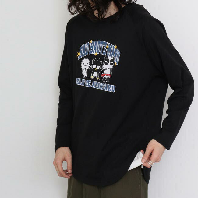 バッドばつ丸 裏毛 ビッグシルエット 刺繍 トレーナー サンリオキャラクターズ xo1241-32