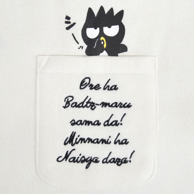 バッドばつ丸 トレーナー スウェット 裏起毛 サンリオ キャラクターズ プリント 刺繍 メンズ レディース xo1344-66