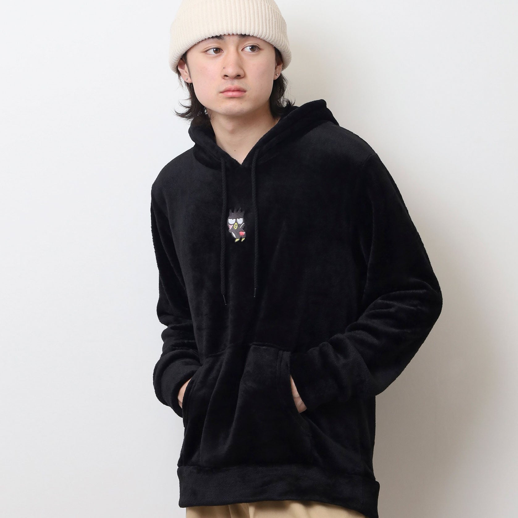 バッドばつ丸 パーカー フリース もこもこ なりきり サンリオ キャラクターズ メンズ レディース xo1344-86