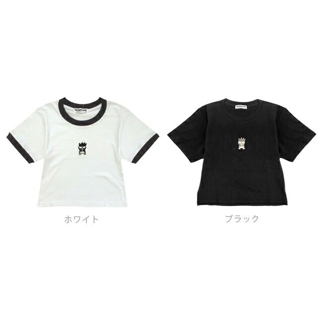 バッドばつ丸 Tシャツ ちびT サンリオ キャラクターズ 刺繍 レディース ショート丈 半袖 xo2142-336