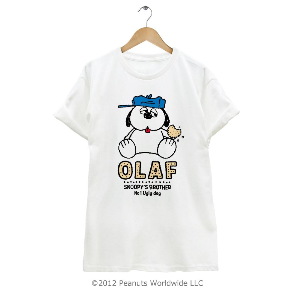 スヌーピー SNOOPY PEANUTS オラフ Olaf 半袖 Tシャツ ビスケット 家族 お揃い レディース メンズ S M L LL 綿 ギフト プリント sn1-061