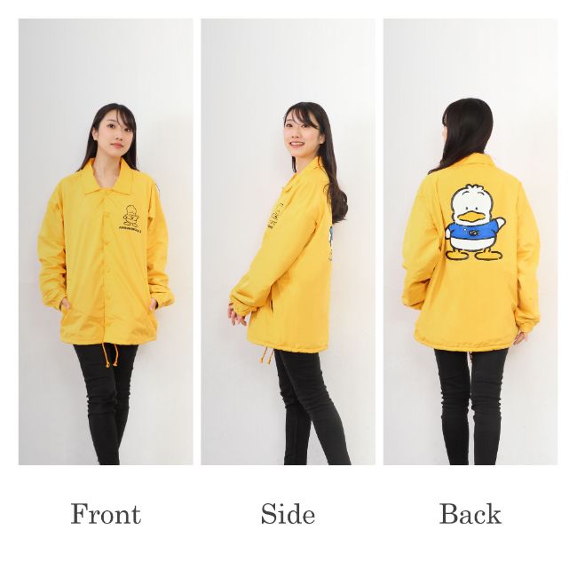あひるのペックル コーチ ジャケット イエロー アウター 秋 冬　春 スポーツ イベント 観戦 メンズ レディース ap1803-539