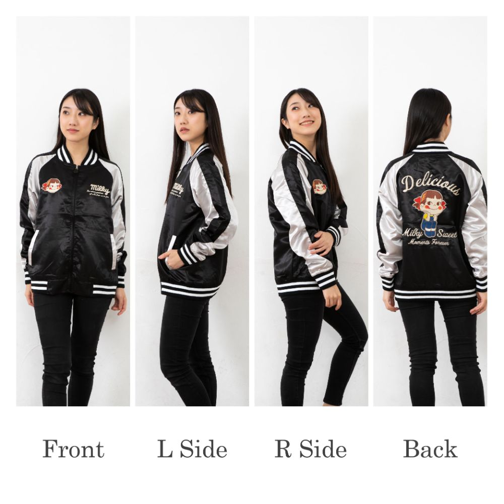 ペコちゃん 刺繍 スカジャン ブルゾン M L LL pe1803-675