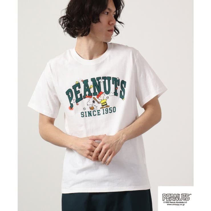 スヌーピー チャーリー・ブラウン Tシャツ 半袖 ロゴ 野球 宇宙 プリント SNOOPY PEANUTS s1132-157sp