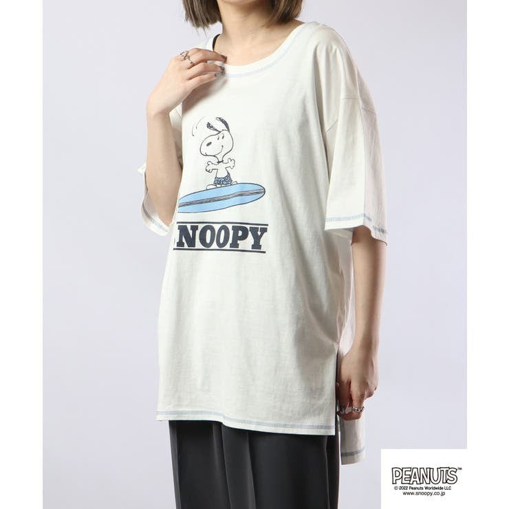 スヌーピー Tシャツ 半袖 サーフ 夏 プリント SNOOPY PEANUTS s1132-160sp