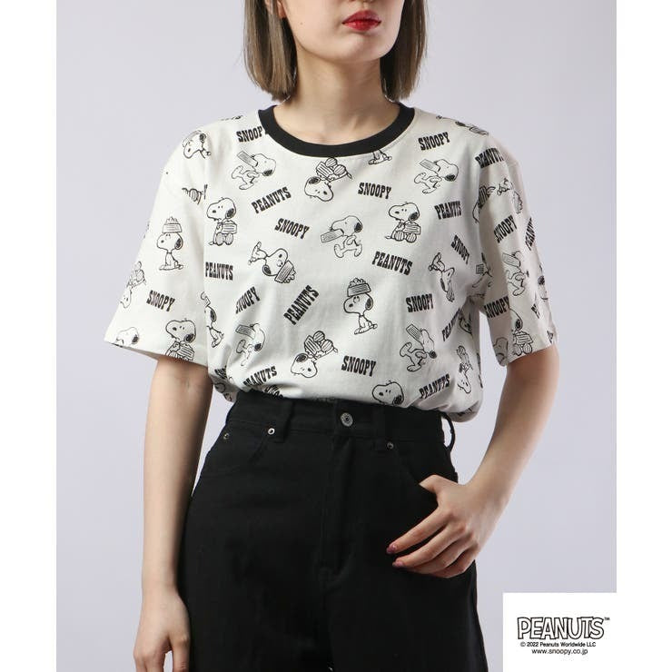 スヌーピー Tシャツ トップス 半袖 プリント SNOOPY PEANUTS s1132-170sp