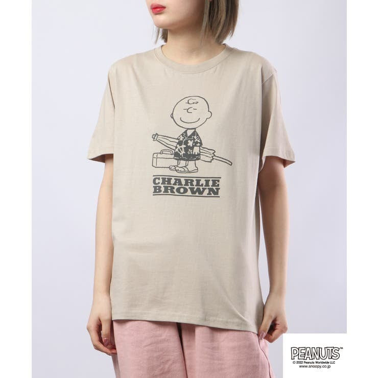 チャーリーブラウン ウッドストック Tシャツ トップス 半袖 ハワイアン SNOOPY PEANUTS s1132-163sp
