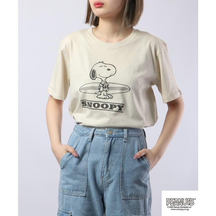 スヌーピー  Tシャツ トップス 半袖 ハワイアン プリント SNOOPY PEANUTS s1132-162sp