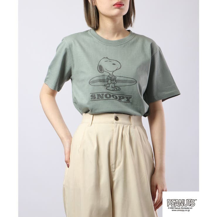 スヌーピー  Tシャツ トップス 半袖 ハワイアン プリント SNOOPY PEANUTS s1132-162sp