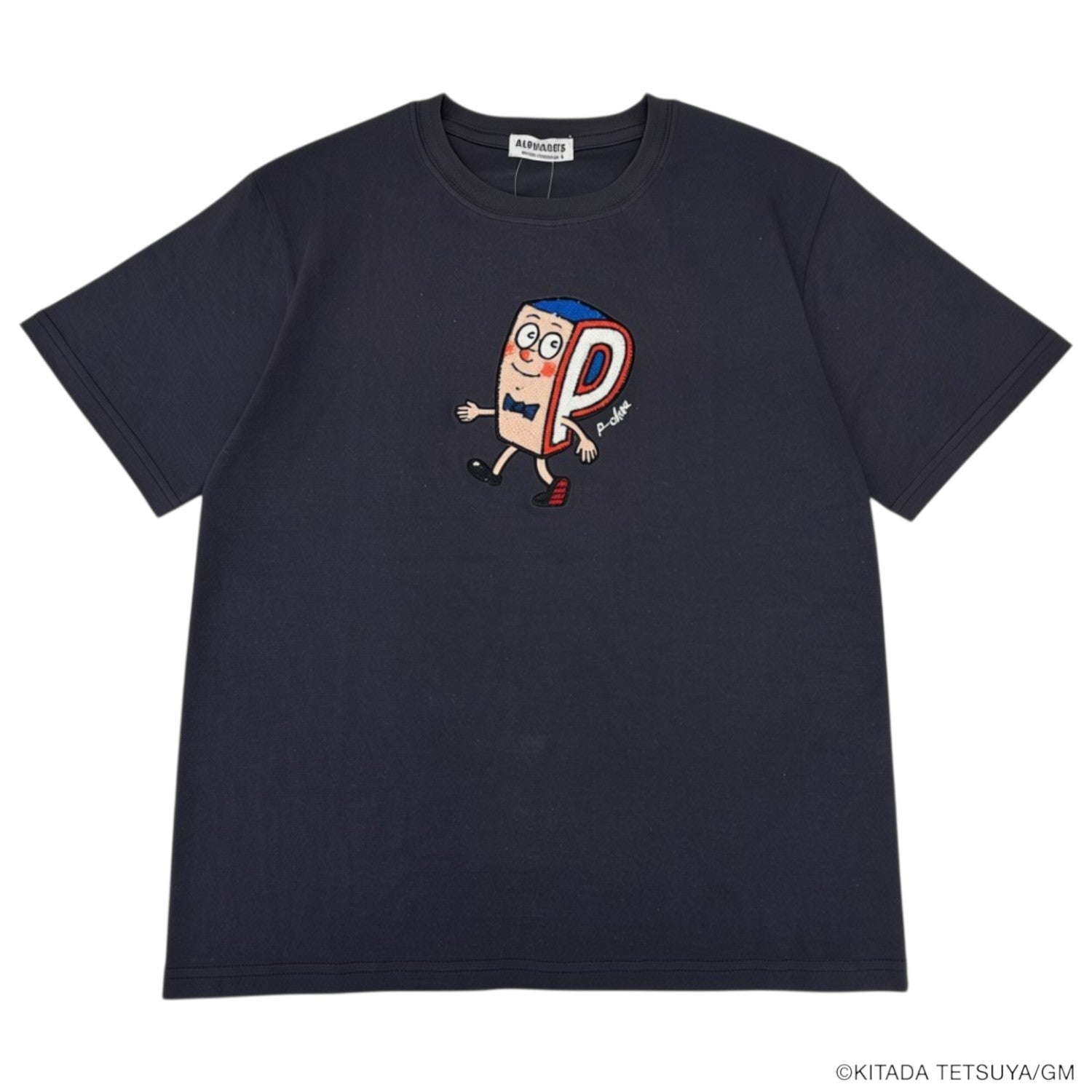 P-CHAN サガラ刺繍デザイン 半袖Tシャツ 立体感 刺繍 綿100％ カジュアル デイリー使い 通勤 通学 メンズ レディース兼用 al1162-297
