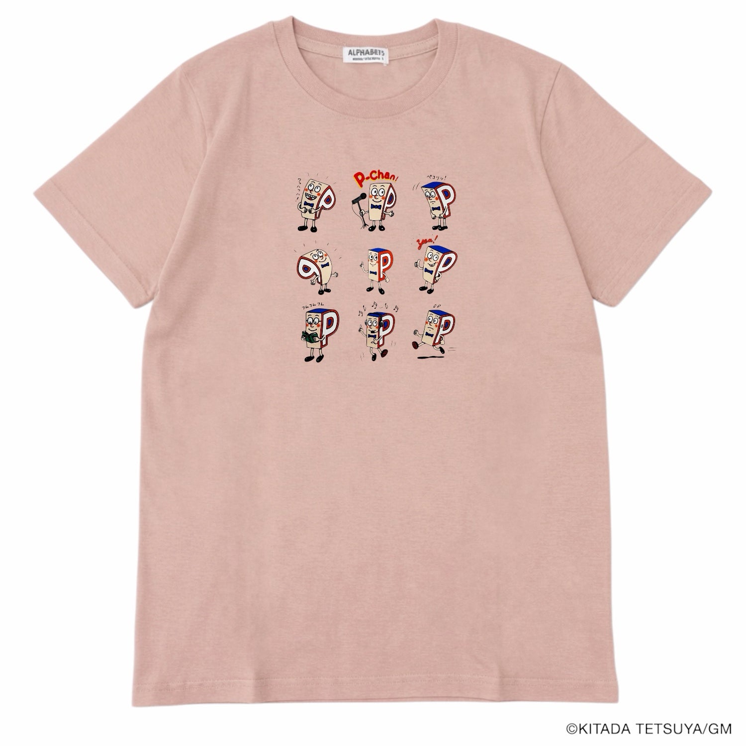 P-chan 9連キャラクタープリントTシャツ メンズ レディース 半袖 綿100％  al1162-298