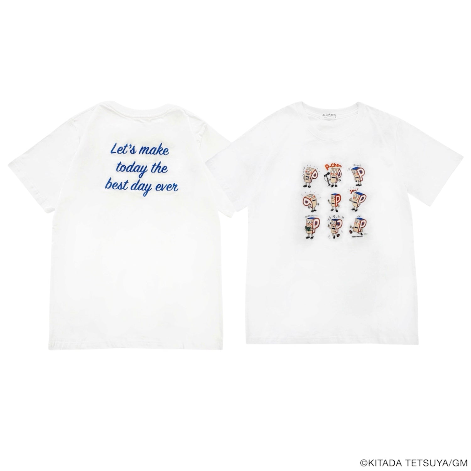 P-chan 9連キャラクタープリントTシャツ メンズ レディース 半袖 綿100％  al1162-298