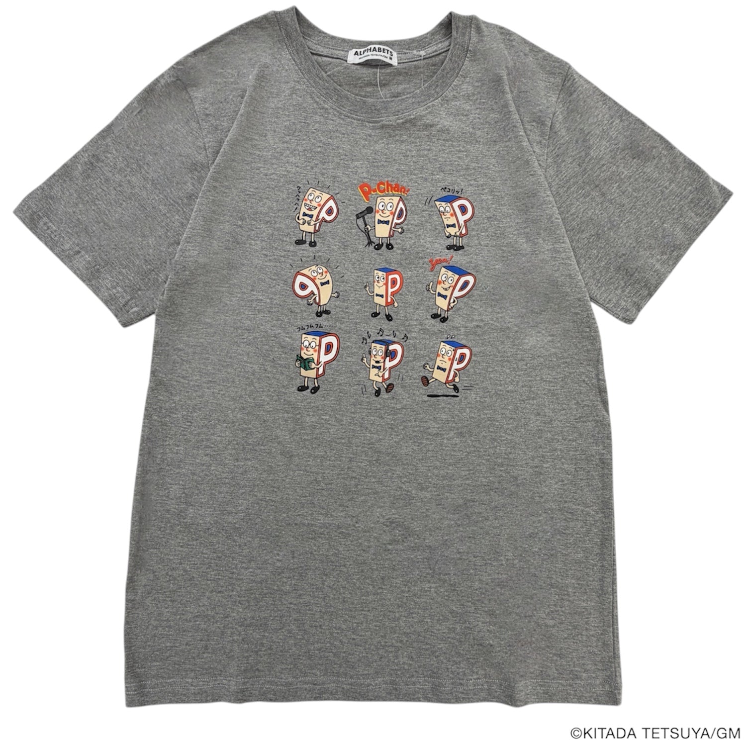 P-chan 9連キャラクタープリントTシャツ メンズ レディース 半袖 綿100％  al1162-298