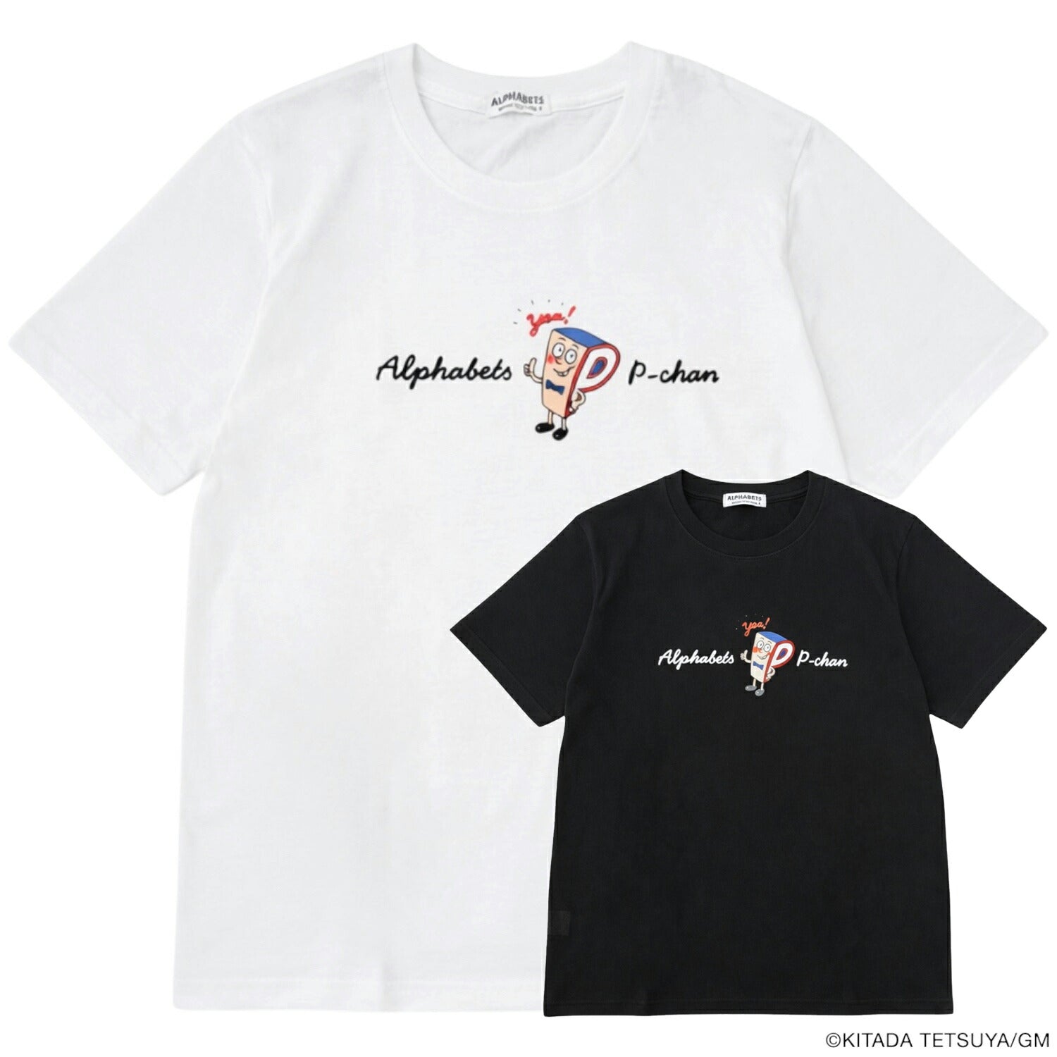 P-CHAN ロゴプリントTシャツ メンズ レディース 半袖 綿100％ キャラクターT カジュアル トップス 春夏 ユニセックス al1162-299