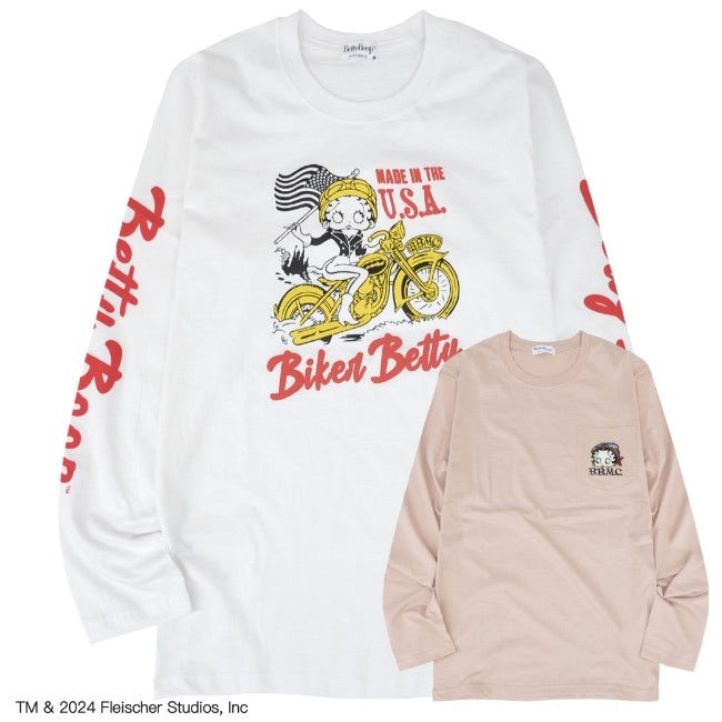 ベティ 長袖 Tシャツ 春秋 カジュアル ベティブープ アメカジ キャラクター be1241-13