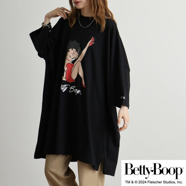 ベティー ブープ Tシャツ ビッグ シルエット BETTY BOOP 半袖 ワンピース ルームウェア レディース メンズ be1742-314