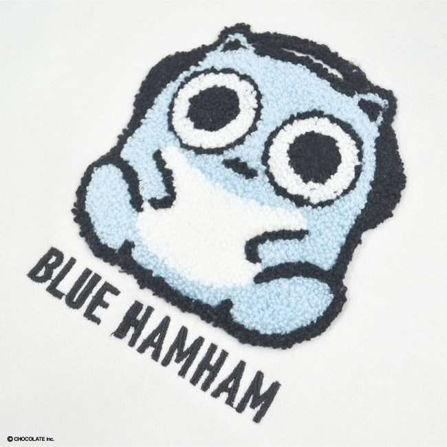 ブルーハムハム トレーナー 刺繍 長袖 裏起毛 スウェット M L LL bh1324-678