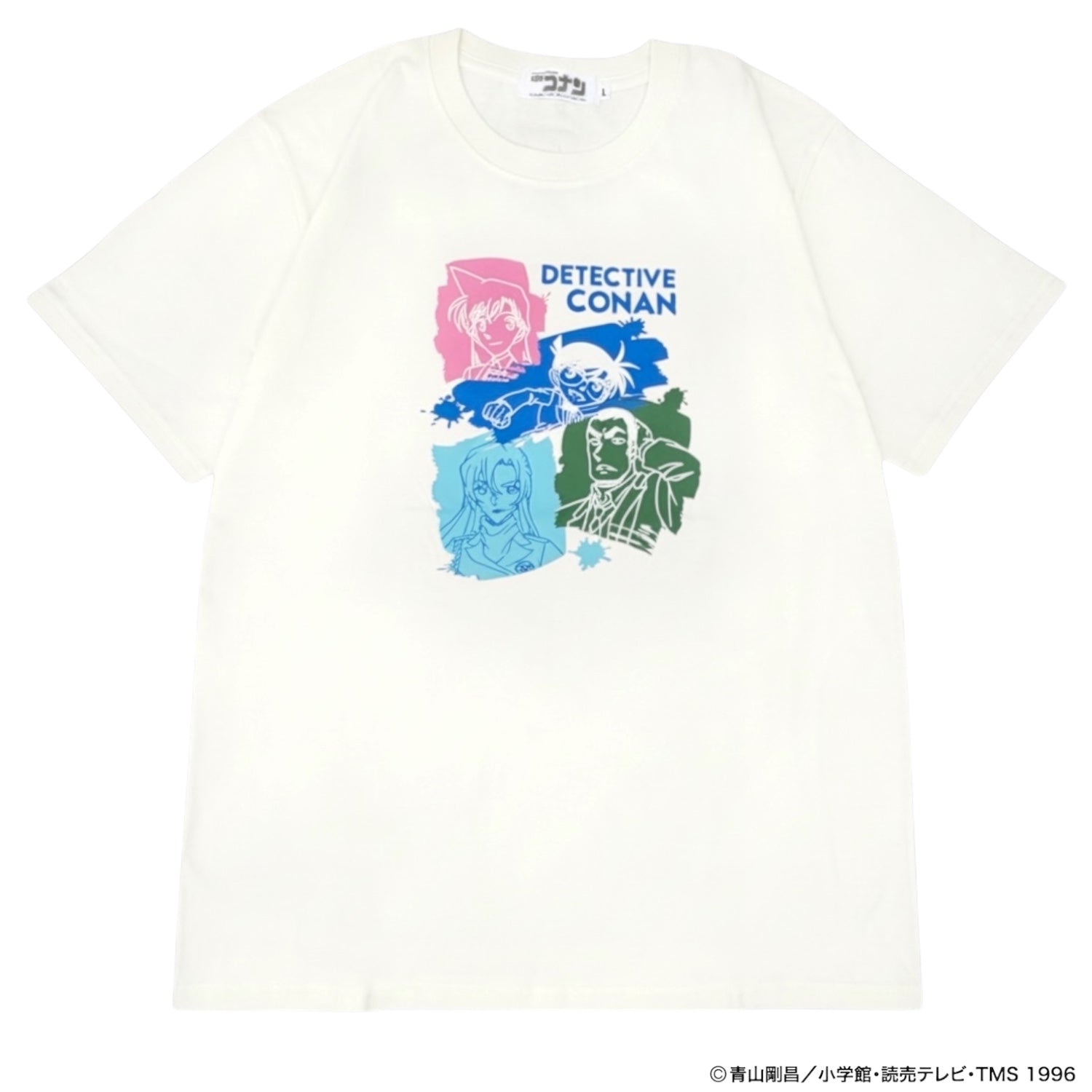 名探偵コナン コナン 神奈川県警 ペイント柄 プリント 天竺 半袖 Tシャツ トップス 春夏 アニメ 映画 漫画 小学館 cn1162-291