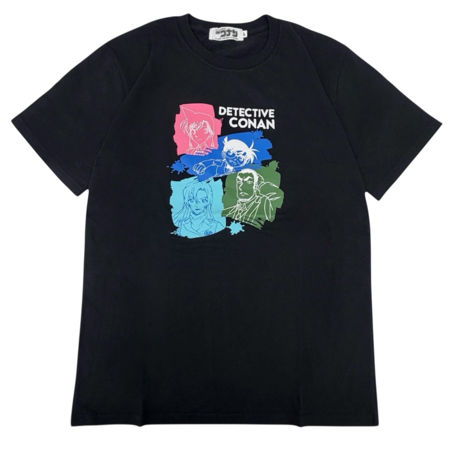 名探偵コナン コナン 神奈川県警 ペイント柄 プリント 天竺 半袖 Tシャツ トップス 春夏 アニメ 映画 漫画 小学館 cn1162-291