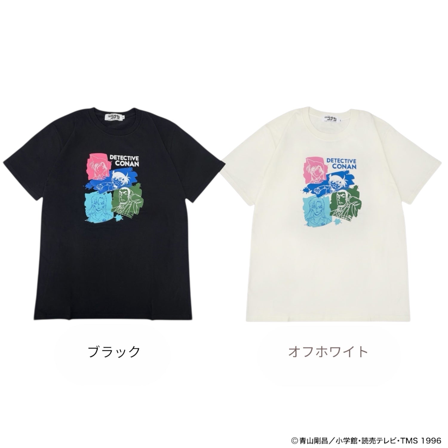 名探偵コナン コナン 神奈川県警 ペイント柄 プリント 天竺 半袖 Tシャツ トップス 春夏 アニメ 映画 漫画 小学館 cn1162-291